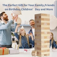 Giant Tumble Tower 60pc New Zealand Pine Blocks Stack to 5ft – Quality