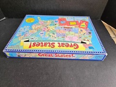 Vintage Great States Board Game – Complete – Open Box