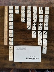 Tournament Large Face-Extra Thick Marblelike Dominoes By:Puremco #1632(Cotton)