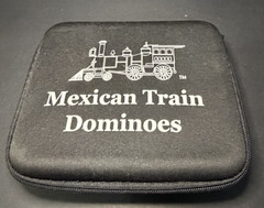Mexican Train Dominoes Double 12 Number to Go Travel Size Zip Up Case-NO TRAINS
