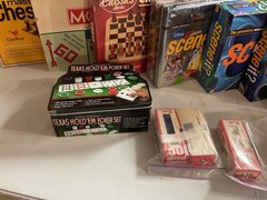 Mixed Brands Board Game Lot: Clue Taboo Pictionary Scene It Jenga