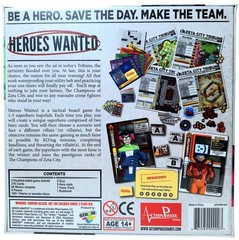 Heroes Wanted Board Game NEW Sealed Superhero Strategy Game Action Phase