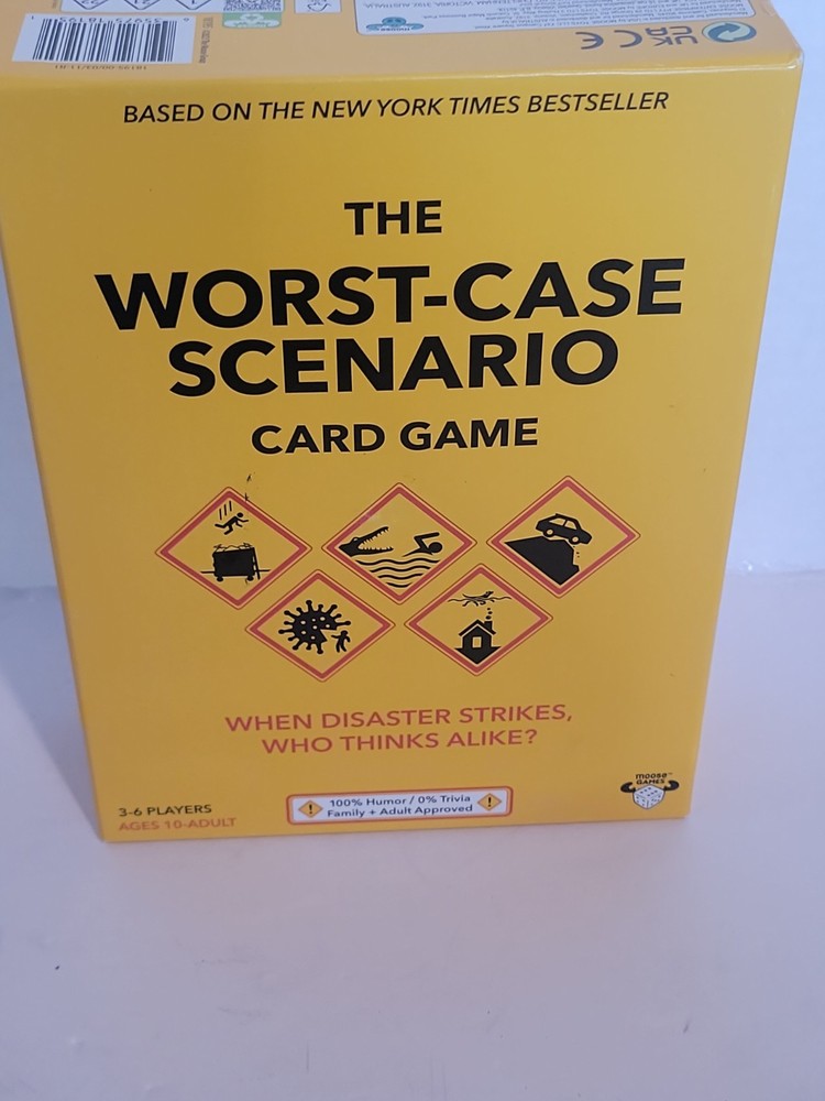 The Worst-Case Scenario Card Game by Moose Games – NEW & SEALED – Party Game