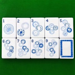 Designer Inspired American Mahjong Set | White Acrylic Tiles + Matching Mat