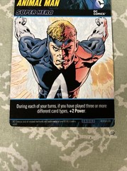 2014 DC Comics Crisis 1 Deck Game Animal Man Oversize Super Hero Card!