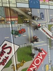 The Simpsons Monopoly Game with 6 Pewter Tokens – 2001 RARE Vintage