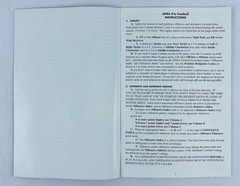 Vintage 1995 APBA Pro Football Board Game INSTRUCTION MANUAL Only