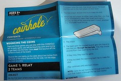 COINHOLE Tabletop Cornhole Game Complete with Coins/boards and carry case