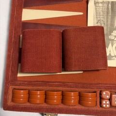 1973 Pacific Game Co Backgammon-Red & Butterscotch 1” Chips Vintage Retro