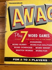 Vintage Transogram 1957 ANAGRAMS 7 Word Games With Instruction Missing Pieces