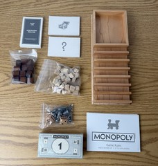 Monopoly Luxe Edition Solid Maple Wood Cabinet Premium WS Game Company Open Box