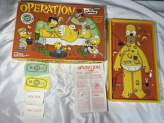 Vintage Milton Bradley The Simpsons Operation Board Game 2005 Tested Works