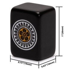 Yellow Mountain Imports Japanese Riichi Mahjong Set – Black Standard Size Tiles