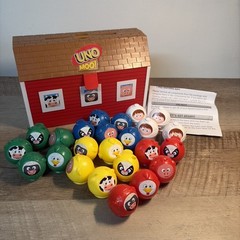 Uno Moo Preschool Game 28 Figures, Barn Carry Case, Farm Animals – Complete set