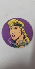 Lot of 6 Mortal Kombat Pogs 1992 Raiden-Lin Kuei-Sonya Blade-Scorpion-Johnny Cag