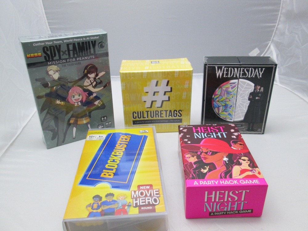 New Teen Games – Heist Night – Movie Trivia – Culture Tags – Wednesday -Spy Fam