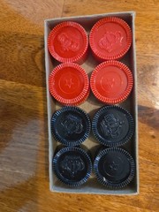 Crown Checkers Vintage 1960 Plastic Self Stacking Whitman NO. 4413 Made in USA