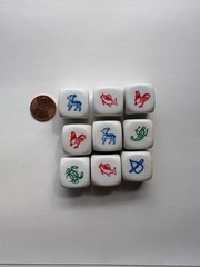 Bau Ca Tom Cua Animal Chess Game – Dice ONLY – 9 dice – NEW