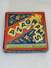 Antique 1920 Anagrams Game By Pressman Co. Inc. USA With Box Complete Preowned