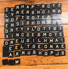 Vintage Transogram 1957 ANAGRAMS 7 Word Games With Instruction Missing Pieces