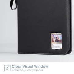 ProCase 900 Pockets Card Binder with Clear 33.5 cm x 27.5 x 5.5 cm, Black