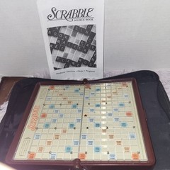 Scrabble Crossword Game Travel Folio Edition Zipped Case 2001 Complete Hasbro