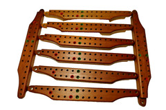 PEGS & JOKERS SOLID WALNUT Social Security Board game 8 Player Unicorn Cards and