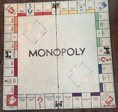 Parker Bros Monopoly 1930s Game with Board and Accessories- see description.