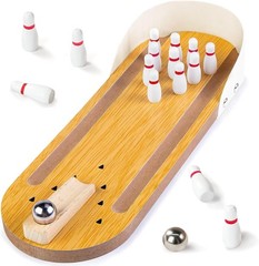 Fun Mini Bowling Set: Unisex Tabletop Game for Multiple Players & Parties