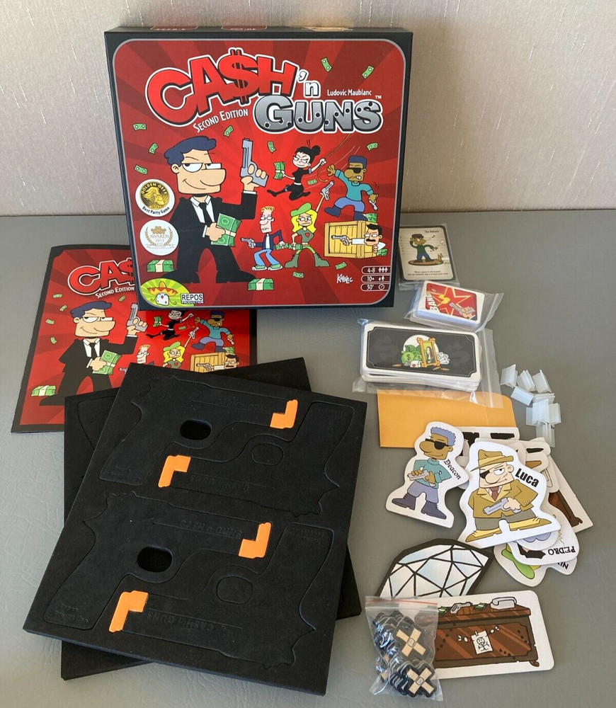 Cash n Guns Second Edition Board Game by Repos Production Complete