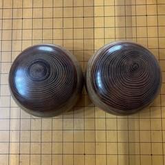 Go Stones Clam Shell 180 Black 181 & Go Bowl Set Japan Vintage [No Go Board]