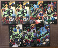 7 X Batman Forever Skycap Pog Sheets (2x #4, Missing #2 & #8) Glow in the Dark