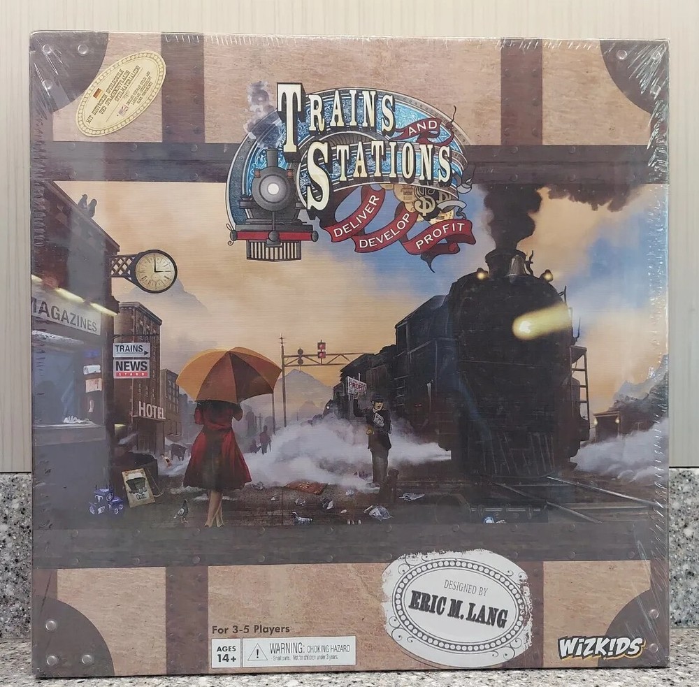 Trains And Stations Board Game Deliver Develop Profit 2013 Wizkids NECA Sealed