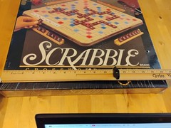 Scrabble Deluxe Edition Rotating Turntable Game Board 1989 Crossword SEALED NEW