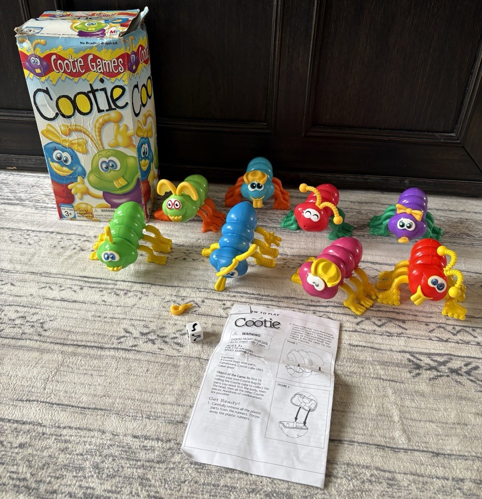 Cootie Board Game Milton Bradley Classic Preschool Collection 8 Bug Lot 2016/99