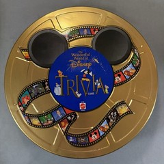 The Wonderful World Of Disney Trivia Game, Gold Tin, 1997 Mattel, Good Condition