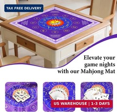Mahjong Mat – Non-Slip, Noise Reducing & Waterproof Game Mats 31.5 x 31.5 Inches