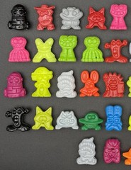Lot of 74 Crazy Bones Classic Buddies Clear Variations – Some Duplicates