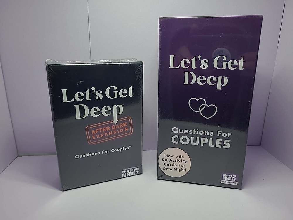 2 NIB Let’s Get Deep Questions for Couples & After Dark Expansion Sealed