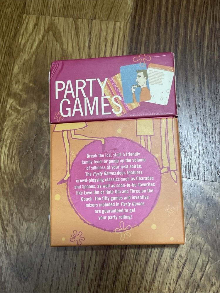 Vtg PARTY GAMES card set 50 Incredibly Fun Crowd Pleasers 2002 mixers Charades