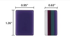 American Mahjong Tiles Deep Purple Engraved 4-Layer Acrylic