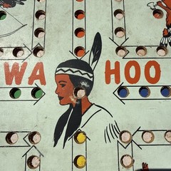 Vtg Wa-Hoo Wahoo Game Board Creative Designs Texas Indian Western Framed Checker
