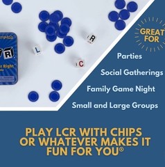 LCR® Left Center Right™ Dice Game – Blue Tin