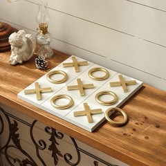 12×12 Tic Tac Toe Wood Game Board Coffee Table Decor