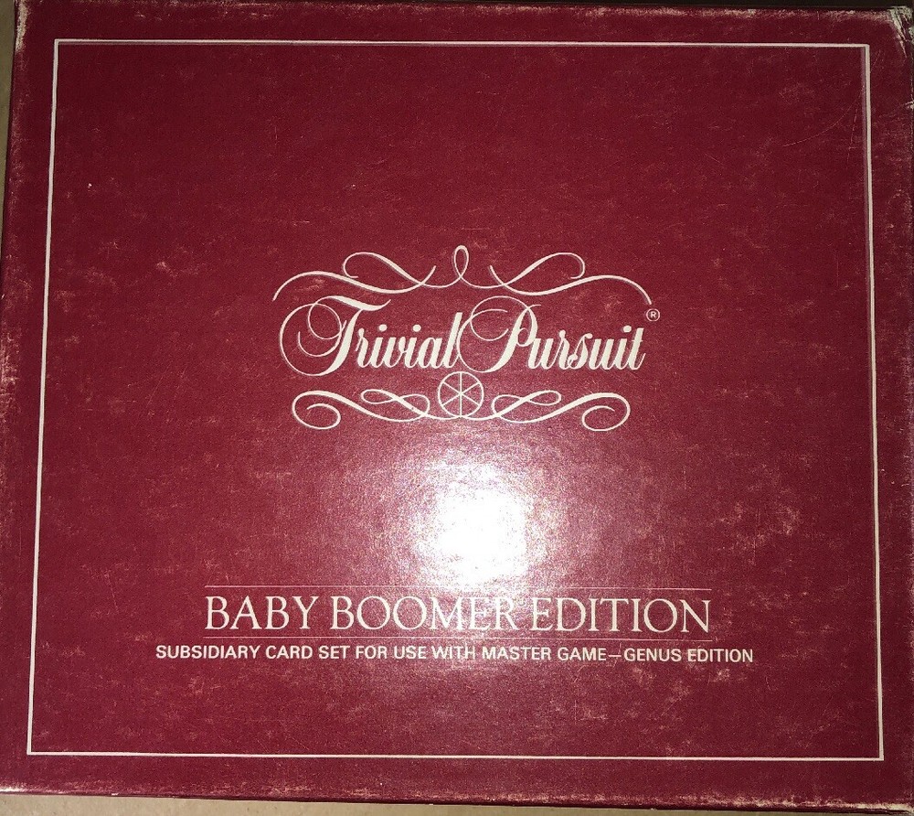 Vintage Trivial Pursuit Baby Boomer Edition Subsidiary Card Set For Master Game