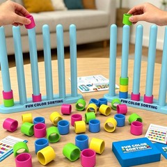 Giant Color Stack Challenge by Relatable – Strategy Stacking Game with 50 Puzzle