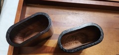 Solid Wood Backgammon Game Varnished Folding Board Set Complete EUC