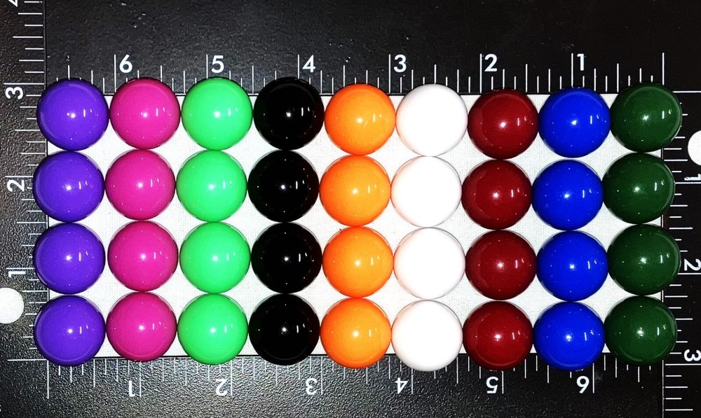 20mm Marbles 9 Colors 4 each 36 Opaque 20 mm Acrylic Plastic Marbles Board Games