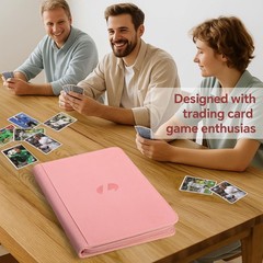 Trading Card Binder, Premium 9-Pocket Double Sided 9 Pocket Pink 1