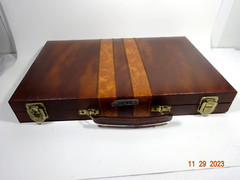 Vintage Cardinal Prestige Backgammon Game with Instructions Beige and Brown